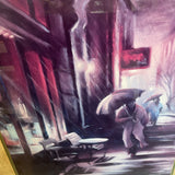 Man Walking in the Rain Print