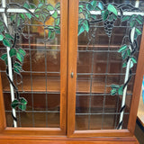 Antique Cabinet/Hutch w/Stained Glass Doors