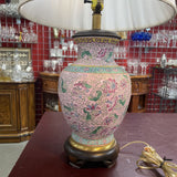 Vintage Chinese Porcelain Floral Lamp