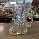 Vintage Libbey Glass Cowboy Boot Mug