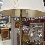Brass Standing Lamp w Shade