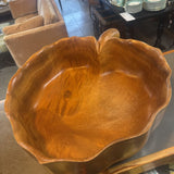 Leaf Shaped Vintage Wooden Bowl
