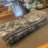 Grey Print Cloth Napkins - Set of 5