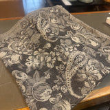 Grey Print Cloth Napkins - Set of 5