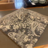 Grey Print Cloth Napkins - Set of 7