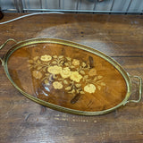 Mid Century Italian Marquetry Inlay Tray