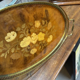 Mid Century Italian Marquetry Inlay Tray