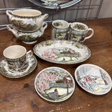 Johnson Bros Set - 2 mugs/2 bowls/2 sm plates/ tray/cup+saucer