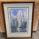 Framed Winter Scene Signed/# by Margaret Carpenter