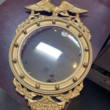 Gold Painted Convex Mirror w/Eagle
