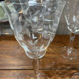 Vintage Etched Wine Glasses