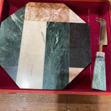Vintage Marble Cheeseboard and Knife