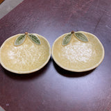 Ceramic Grapefruit Condiment Dish Set of 2