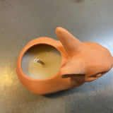 Terracotta Bunny Candle