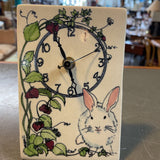Santa Barbara Ceramic Rabbit Clock