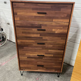 Acme Walnut Look 5 Drawer Dresser