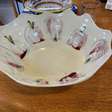 Signed Pottery Apple Bowl
