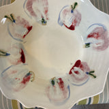 Handmade Pottery Platter with Green Dots