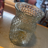 Clear Textured Glass Vase