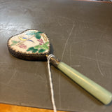 Vintage Jade & Porcelain Hand Mirror