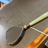 Vintage Jade & Porcelain Hand Mirror