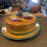 Vtg Noritake Lusterware Covered Butter Dish