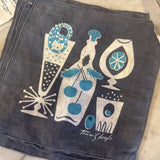 Vtg Tammis Keefe Cocktail Napkins - 'Liquor Cabinet'