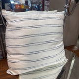 Cream w Blue Stripe Pillow