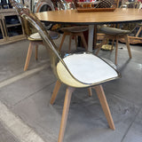 Lucite Shell w White Seat Dining Chair