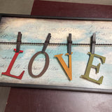 Framed Birds on a Wire LOVE Art