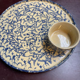 Roseville OH Pottery Platterw/Dip Bowl