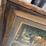Rustic Barnwood Framed Horse & Plow