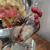Metal Rooster Sculpture