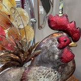 Metal Rooster Sculpture