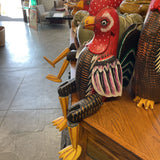 Wood Rooster w/Moveable Legs