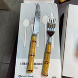 Bamboo Flatware Set for 4