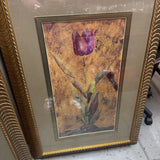 Floral Print Art In Gold Frame