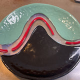 Jeanne McGee Signed Art Glass Plate