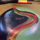 Jeanne McGee Signed Art Glass Plate