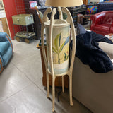 Cylindrical Floral Floor Lamp