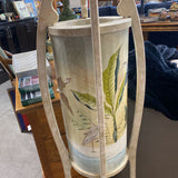 Cylindrical Floral Floor Lamp