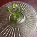 Vintage Mayfair Depression Glass-Uranium Glass