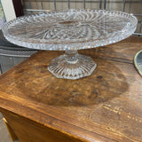 Vintage Cut Glass Cake Stand