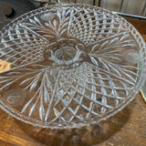 Vintage Cut Glass Cake Stand