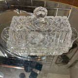 Cut Glass Butter dish w/Cover