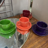 Fiesta Ware Teacups/Saucers