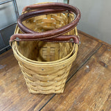 Basket w/Leather Handles