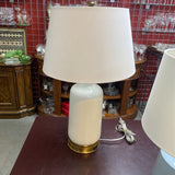 Ceramic Lamp w/Shade Bronze Base