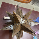 Hancrafted Mexican Punched Tin Pendant Light