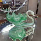 Murano-Style Glass Swan Bowl